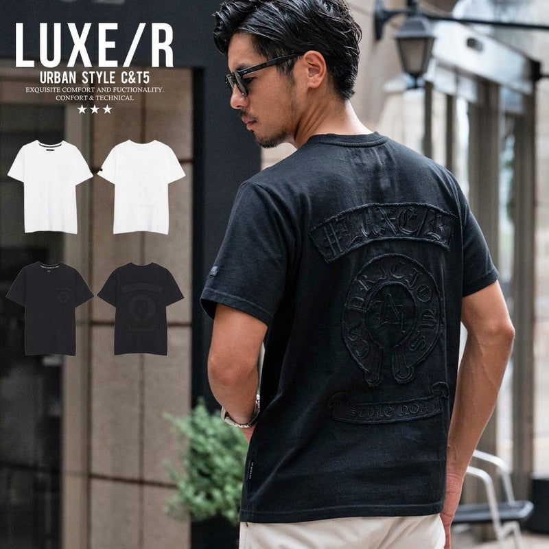 LUXE／R(ラグジュ)クルーネック サークルロゴ半袖Tシャツ/全2色