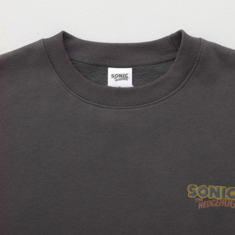スウェット メンズ SONIC 裏起毛ピグメント風ヴィンテージ加工