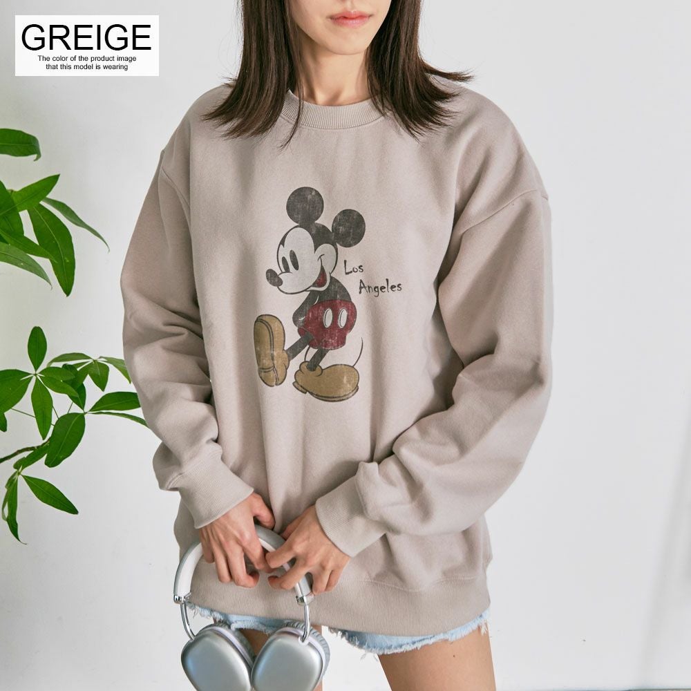 スウェット メンズ DISNEY(ディズニー)ミッキーマウス USED風