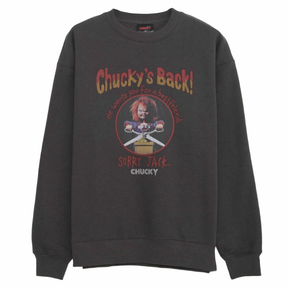 スウェット メンズ CHUCKY 裏起毛ピグメント風ヴィンテージ加工