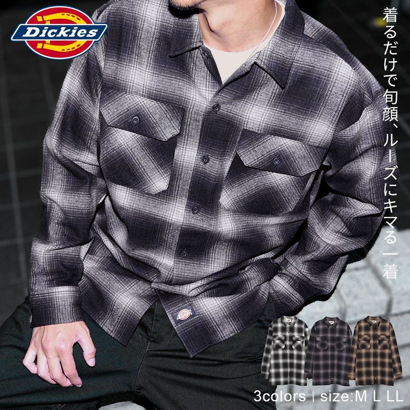 Dickies(ディッキーズ)ピーチツイルワーク長袖シャツ/全3色