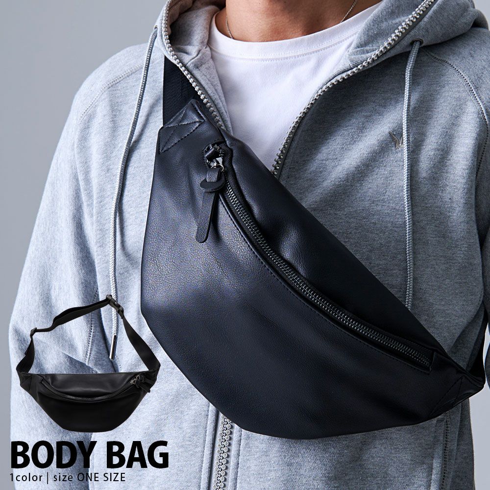 ブラックキルティングボディバッグ　ブルオリジナル　BULLORIGINAL本革 ワンショルダー メンズ ボディバッグ 本革 bag キルティング black