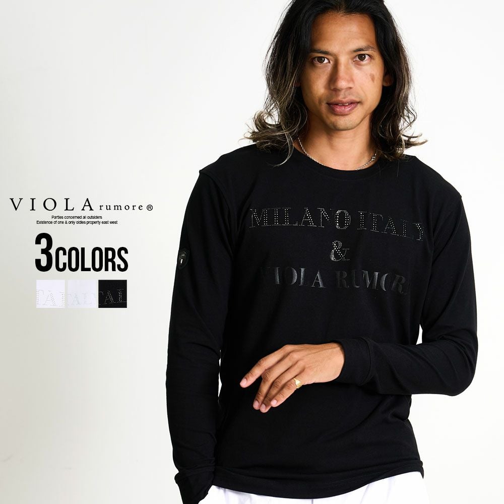 VIOLA(ヴィオラ)PT入りクルーネック長袖カットソー/全3色