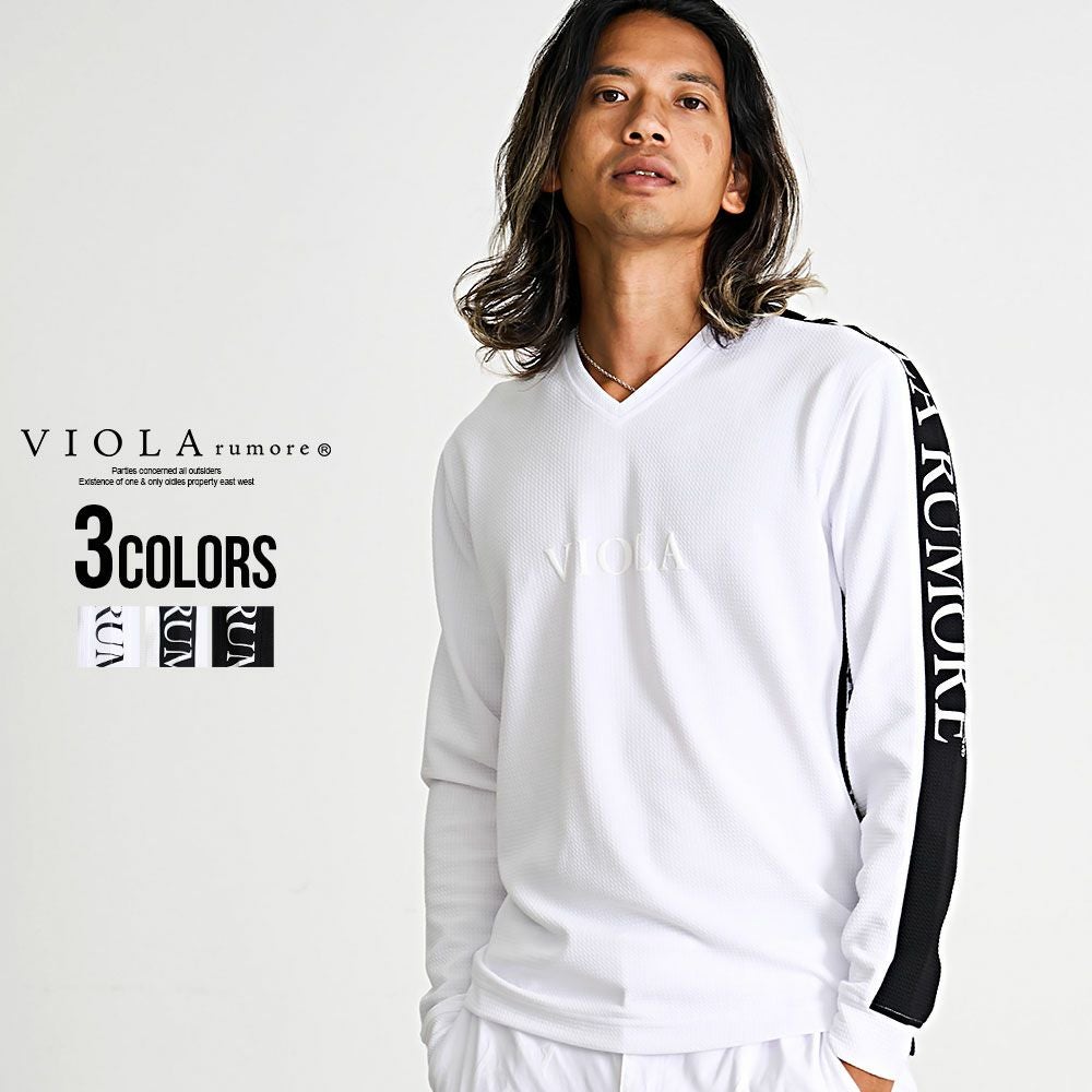 VIOLA(ヴィオラ)総柄Vネック長袖カットソー/全3色