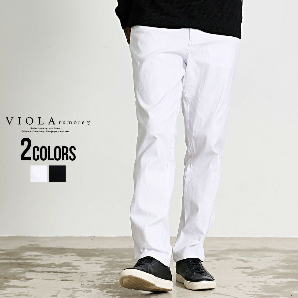VIOLA 総柄ストレッチジャガードポケットパンツ/全2色