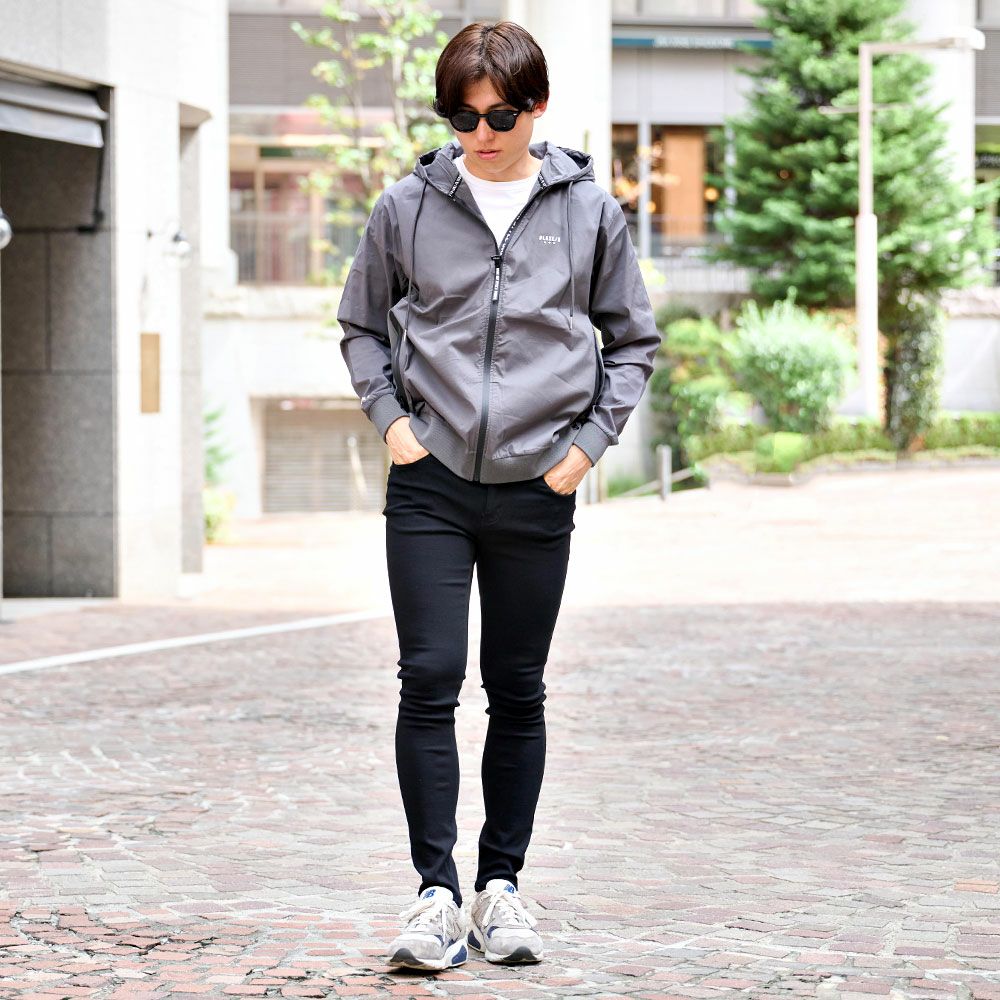LUXE／R(ラグジュ)撥水加工ストレッチナイロン布帛ZIPパーカー/全4色