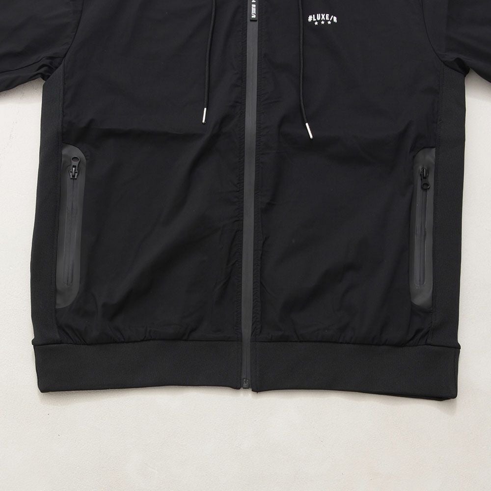 LUXE／R(ラグジュ)撥水加工ストレッチナイロン布帛ZIPパーカー/全4色