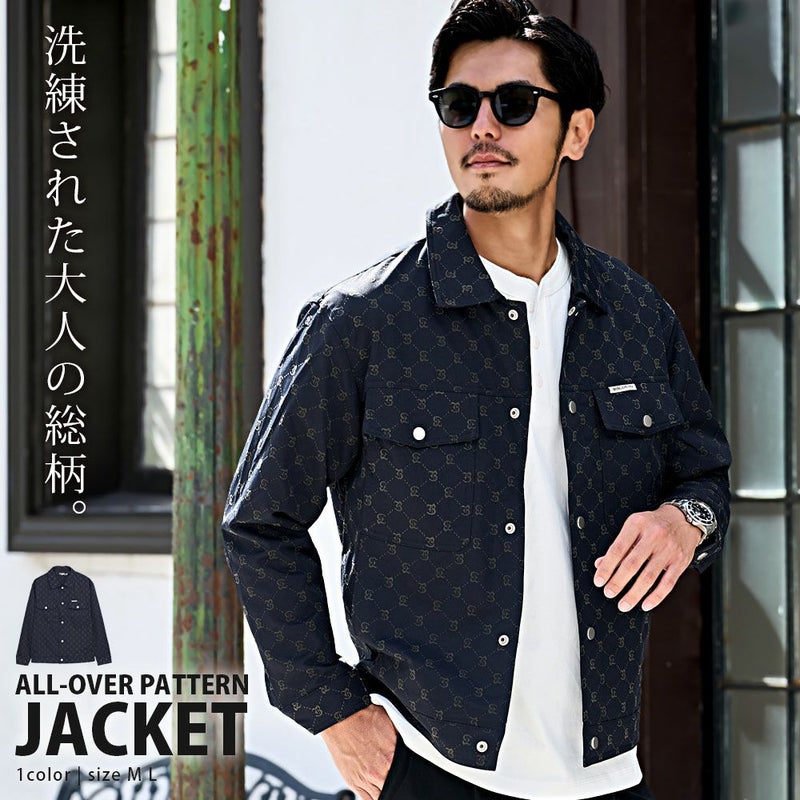 BENUSTA(ベヌスタ)ロゴ総柄ジャケット/全1色