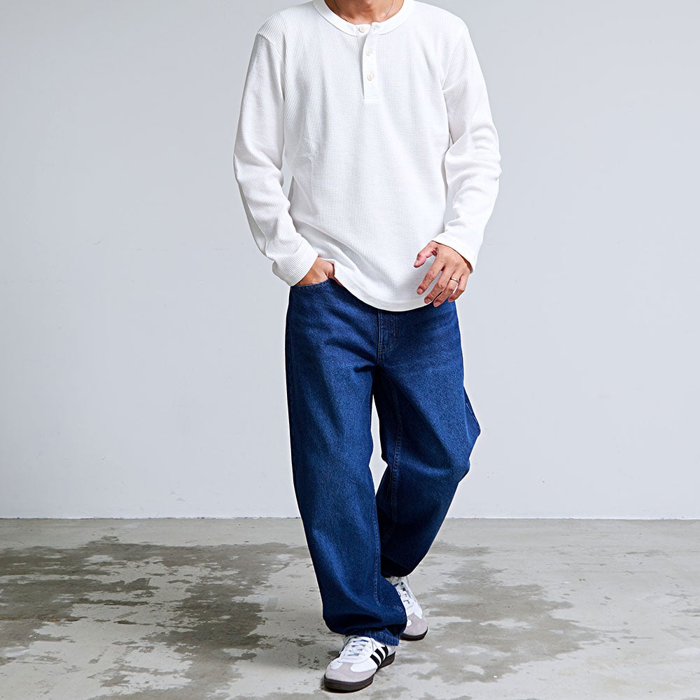 Hanes(ヘインズ)ワイドフィットデニムパンツ/全3色