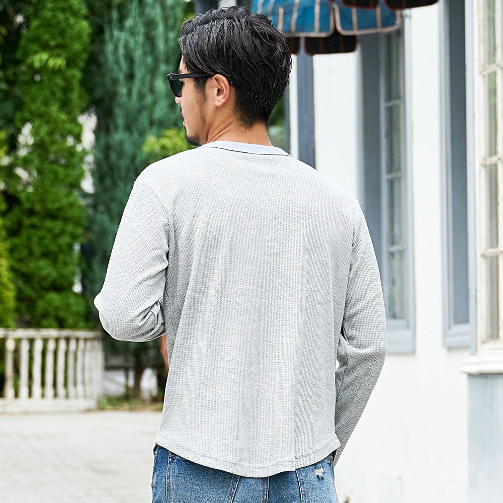 Bitter select(ビターセレクト)サーマルヘンリーネック長袖Tシャツ/全5色
