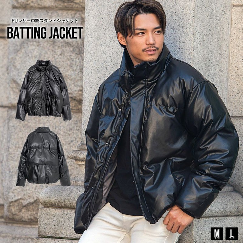 CavariA(キャバリア)PUレザースタンド中綿JKT/全1色