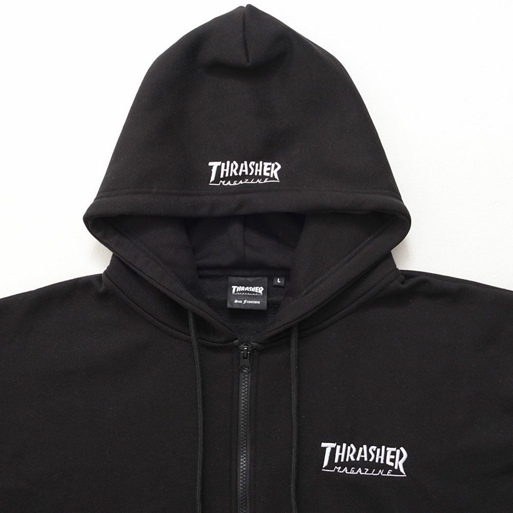THRASHER(スラッシャー)裏起毛/FULL ZIP HOODIE長袖/全2色