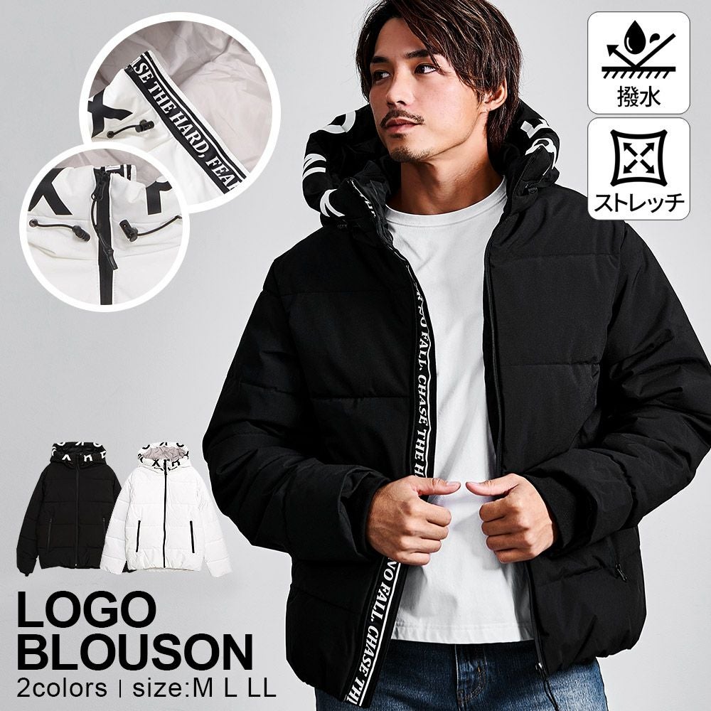 CavariA(キャバリア)フードロゴ中綿ブルゾン/全2色