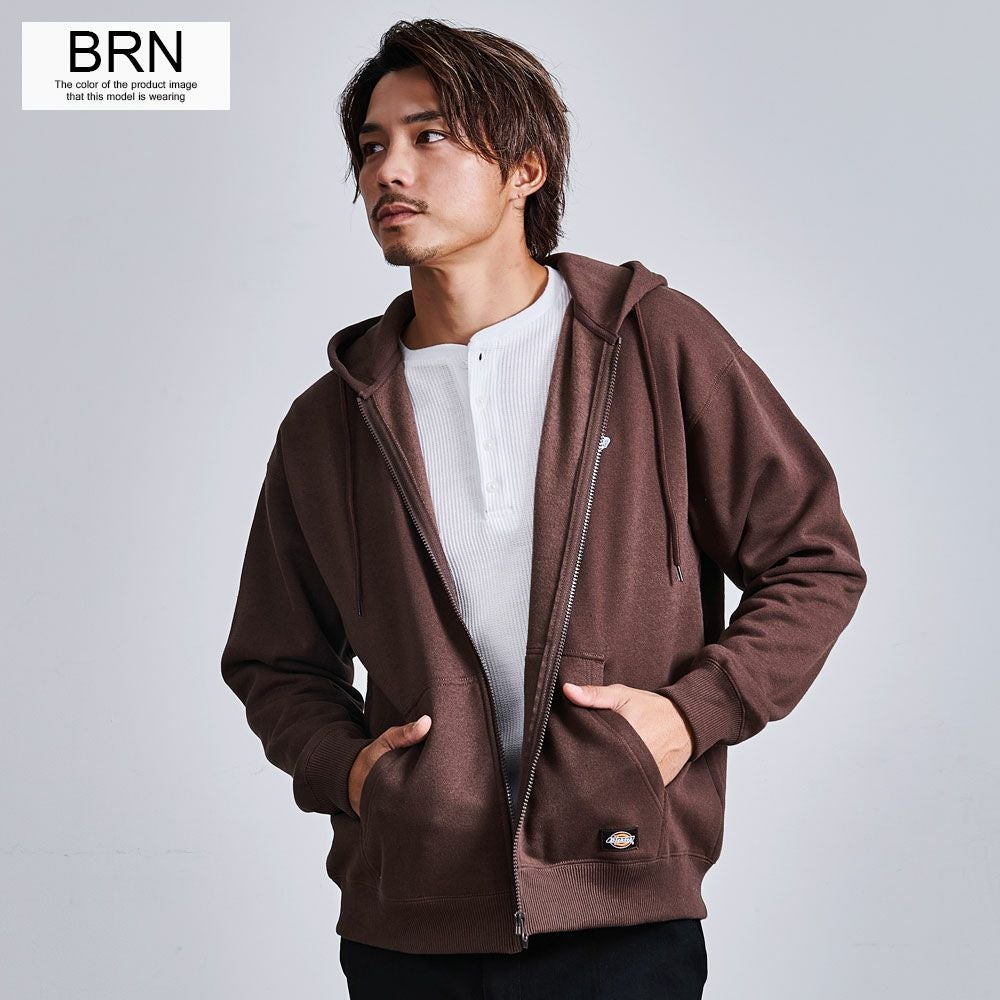 Dickies(ディッキーズ)裏起毛ワッペンクZIPパーカー/全4色