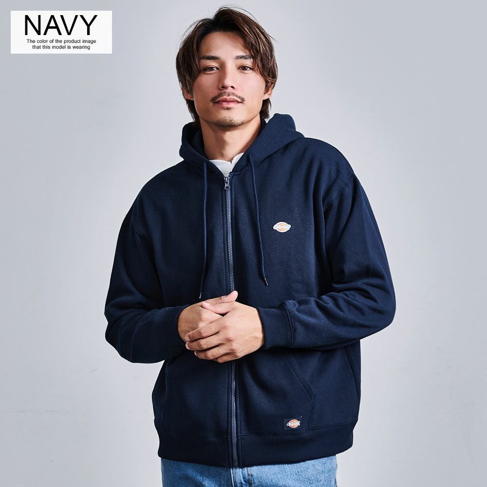 Dickies(ディッキーズ)裏起毛ワッペンクZIPパーカー/全4色