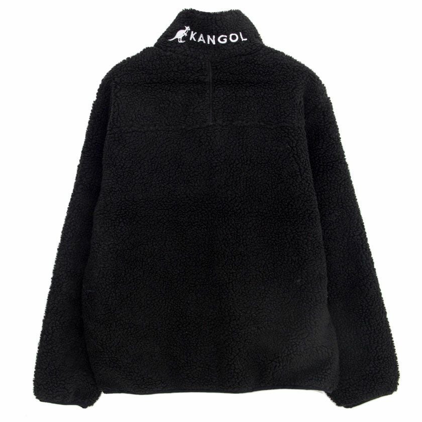 KANGOL(カンゴール)ロゴ刺繍入りハイネックジップアップ長袖ボア
