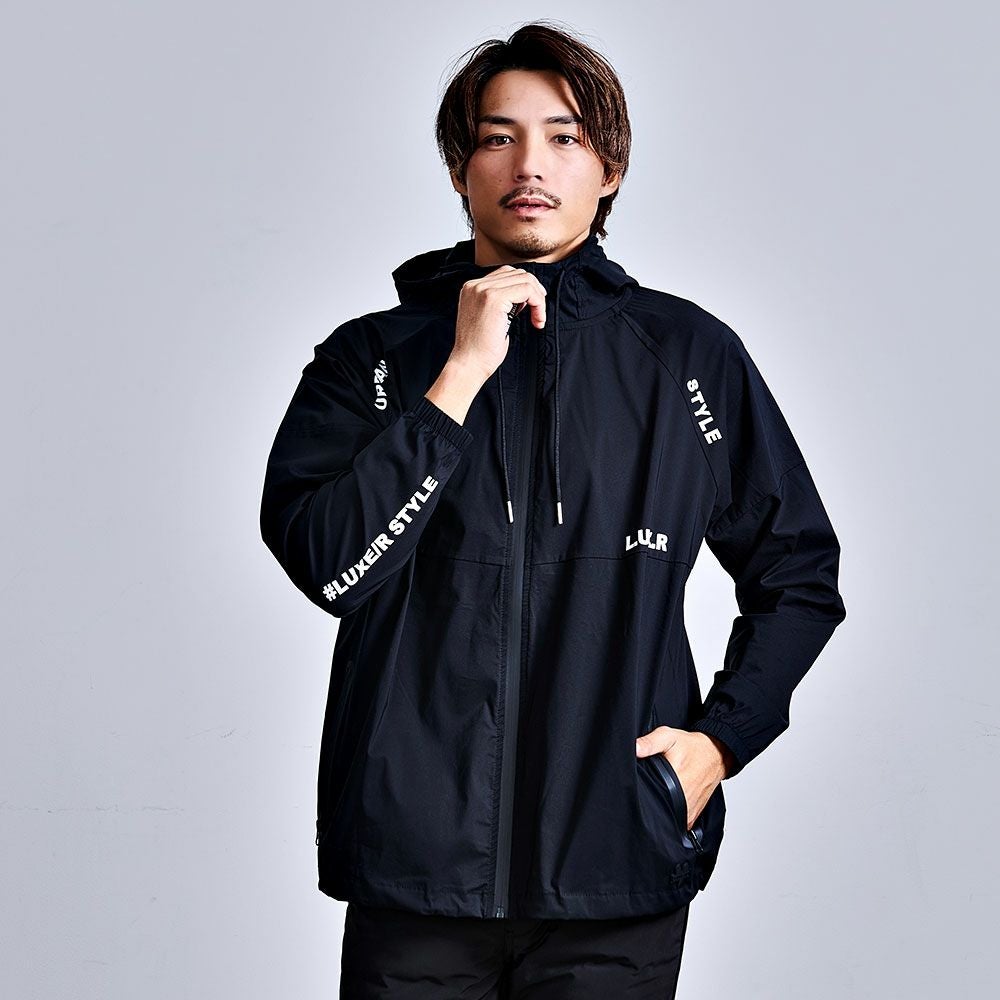 LUXE／R(ラグジュ)撥水加工ストレッチナイロン布帛切替止水ジップ