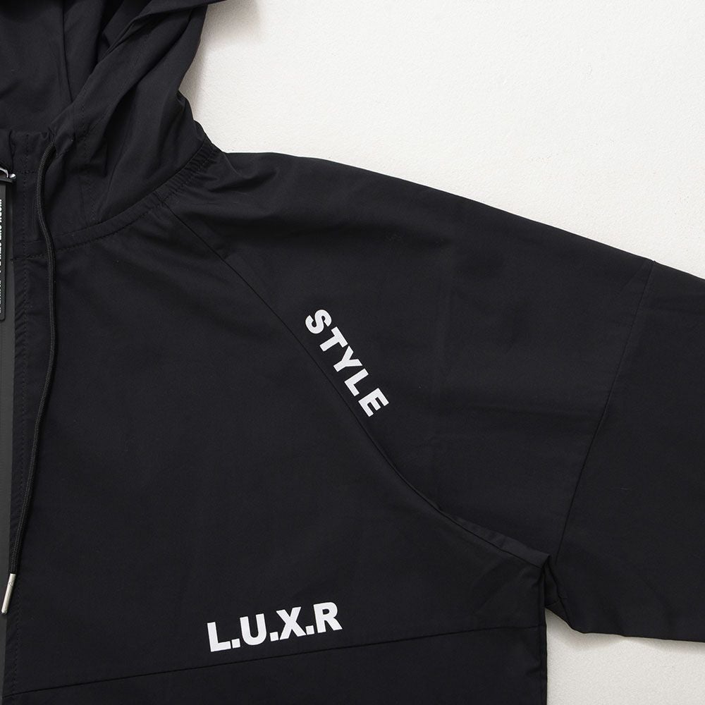 LUXE／R(ラグジュ)撥水加工ストレッチナイロン布帛切替止水ジップ