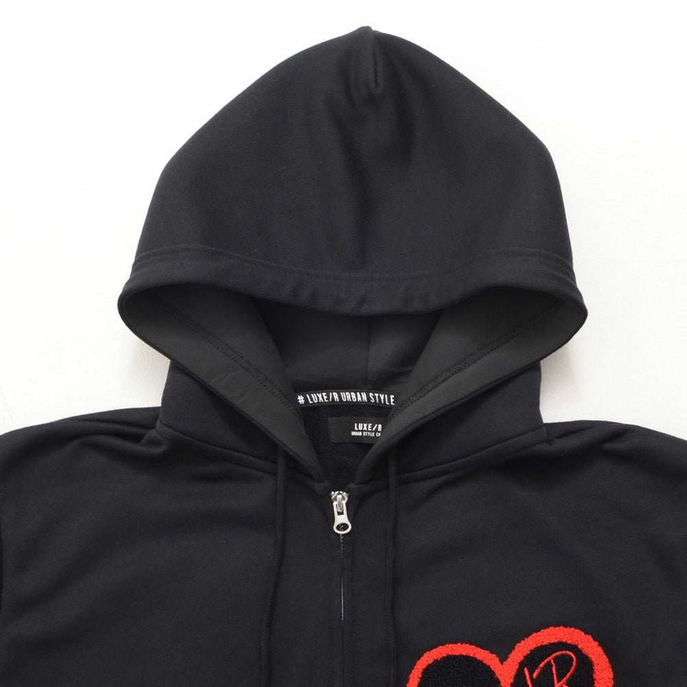 LUXE／R(ラグジュ)ドロッピングハートジップパーカー/全3色