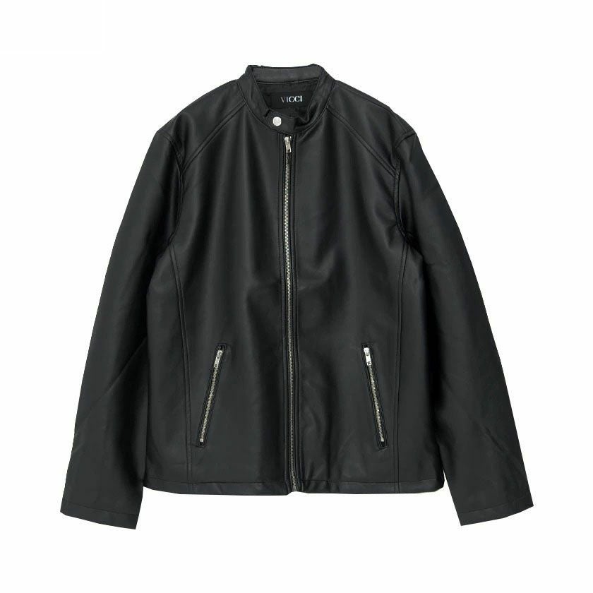 VICCI(ビッチ)PUレザーシングルライダースジャケット/全2色