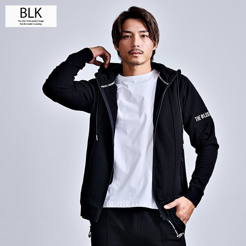 LUXE／R(ラグジュ)ストレッチ裏フリースジップパーカー/全2色