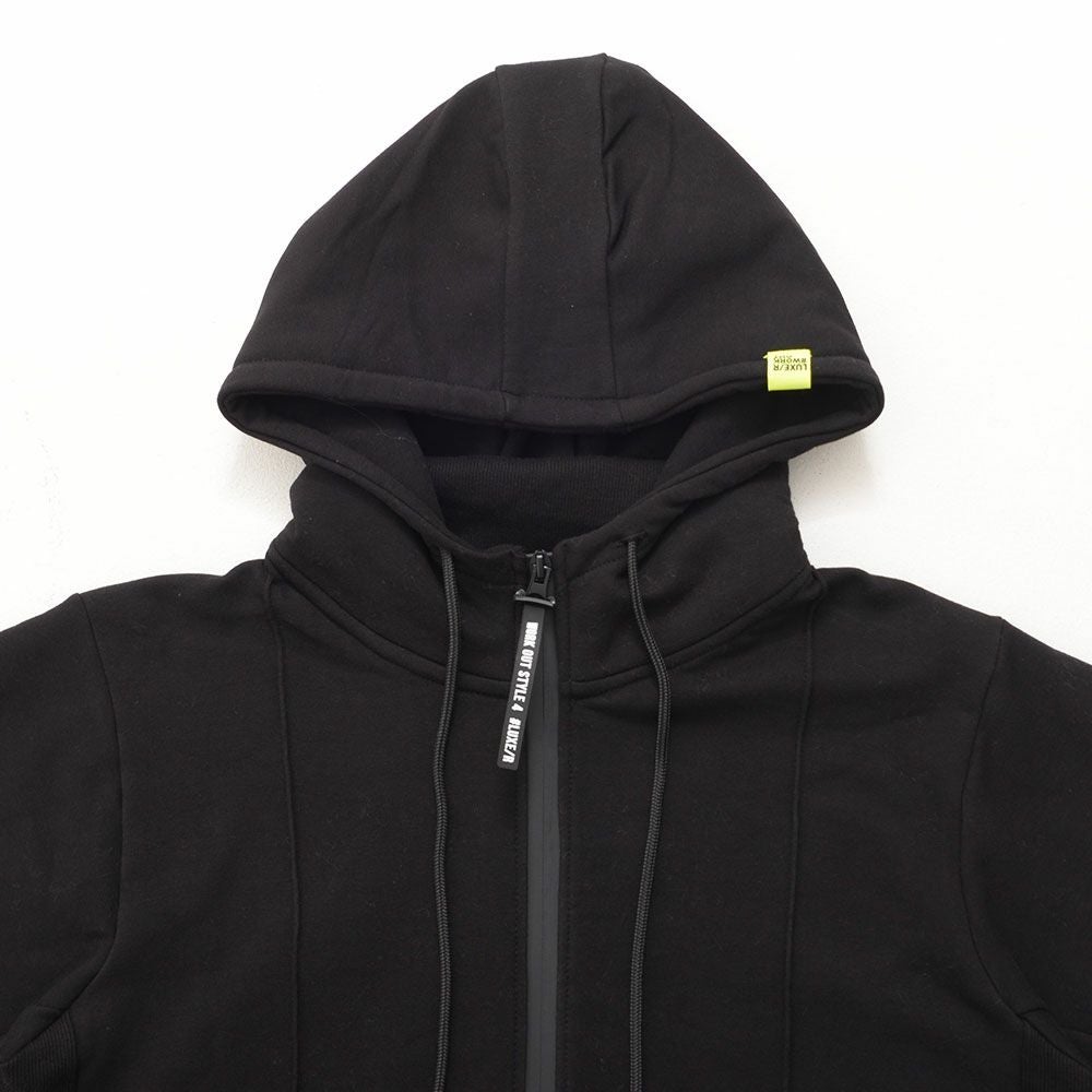LUXE／R(ラグジュ)ストレッチ裏フリースジップパーカー/全2色