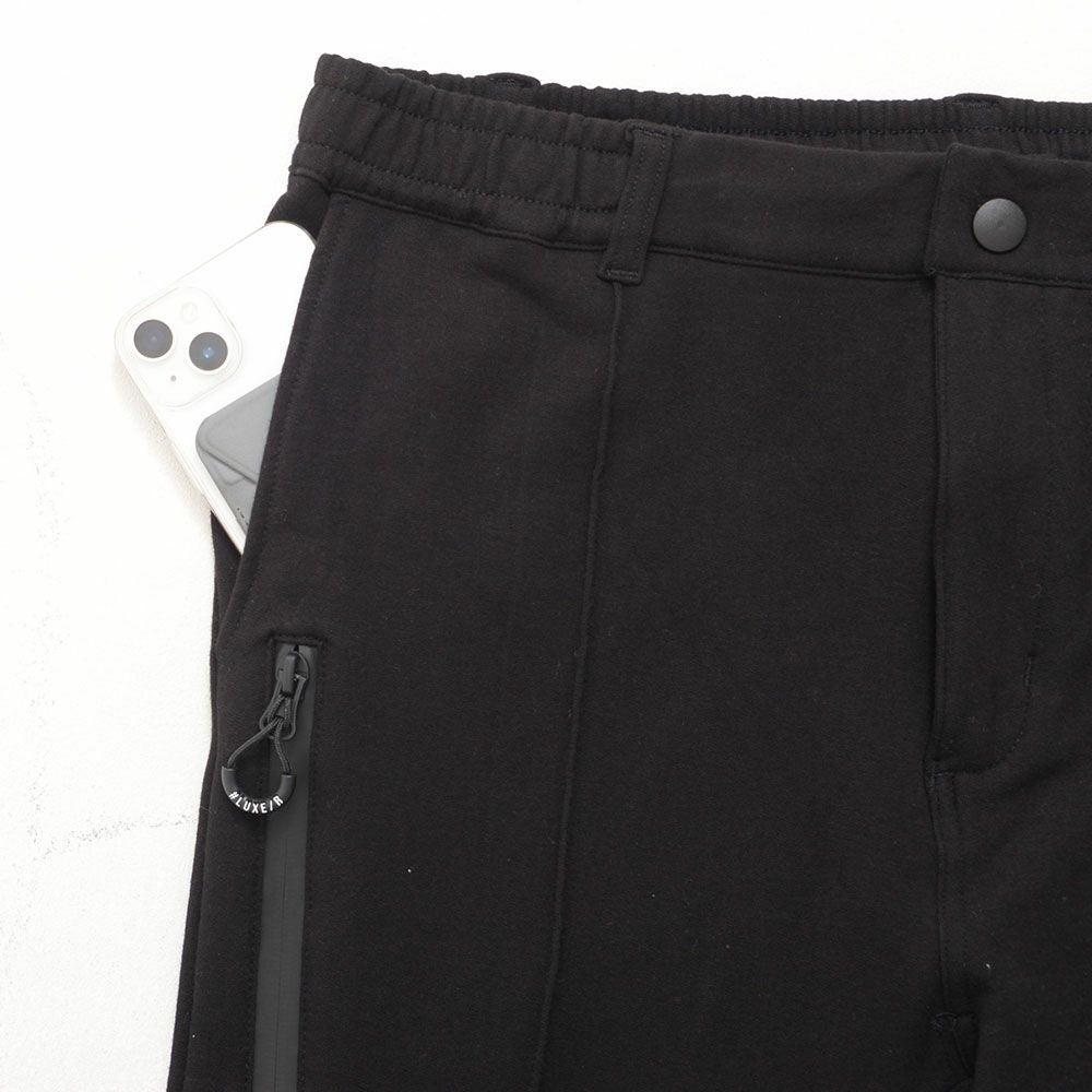 LUXE／R(ラグジュ)ストレッチ裏フリースジップパンツ/全2色