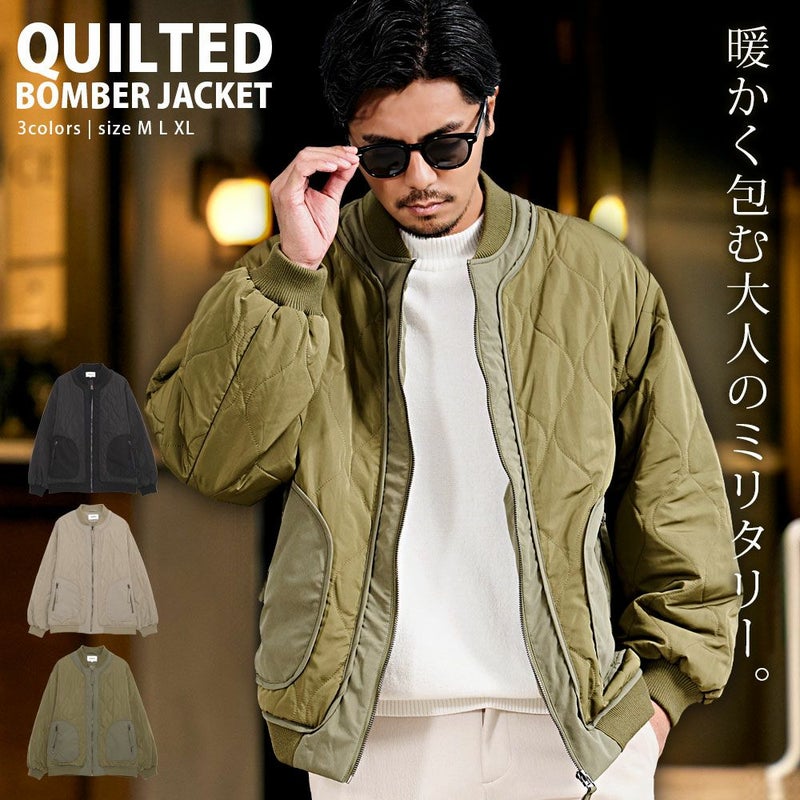 CavariA(キャバリア)ビッグキルティングボンバーブルゾン/全3色