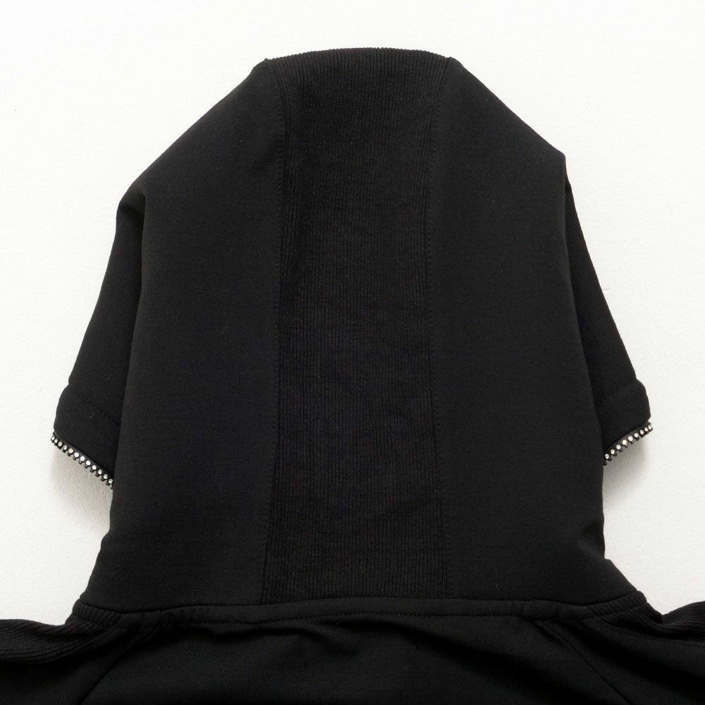 LUXE／R(ラグジュ)ラインストーンジップ刺繍パーカー/全3色