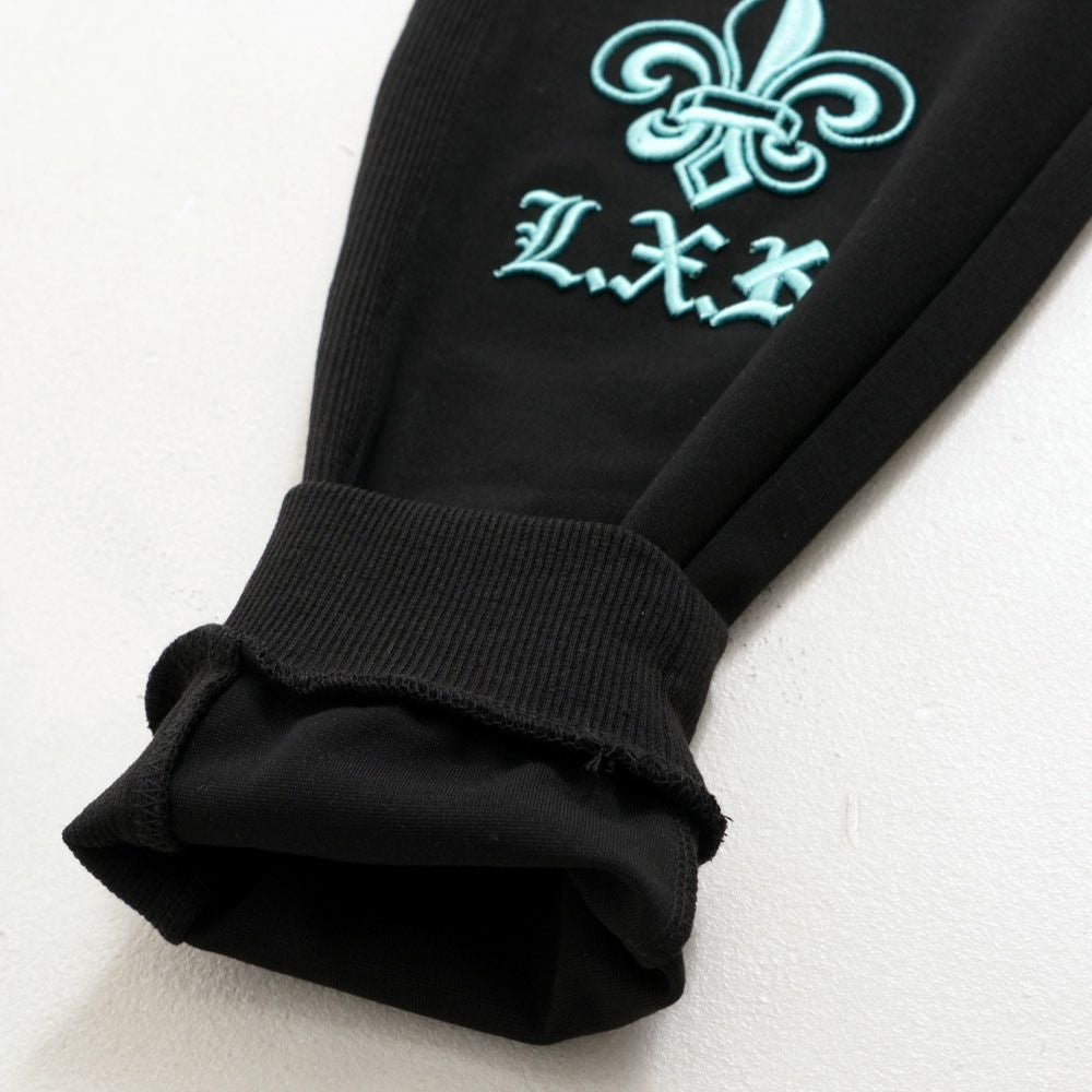 LUXE／R(ラグジュ)ラインストーンジップ刺繍パンツ/全3色
