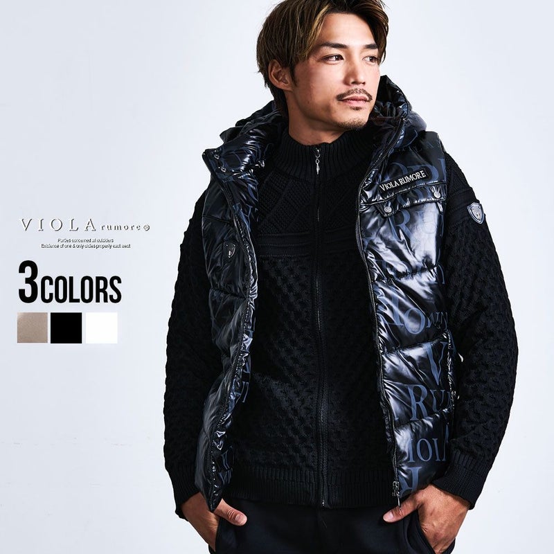  【送料無料】VIOLA(ヴィオラ)フード脱着中綿ベスト/全3色