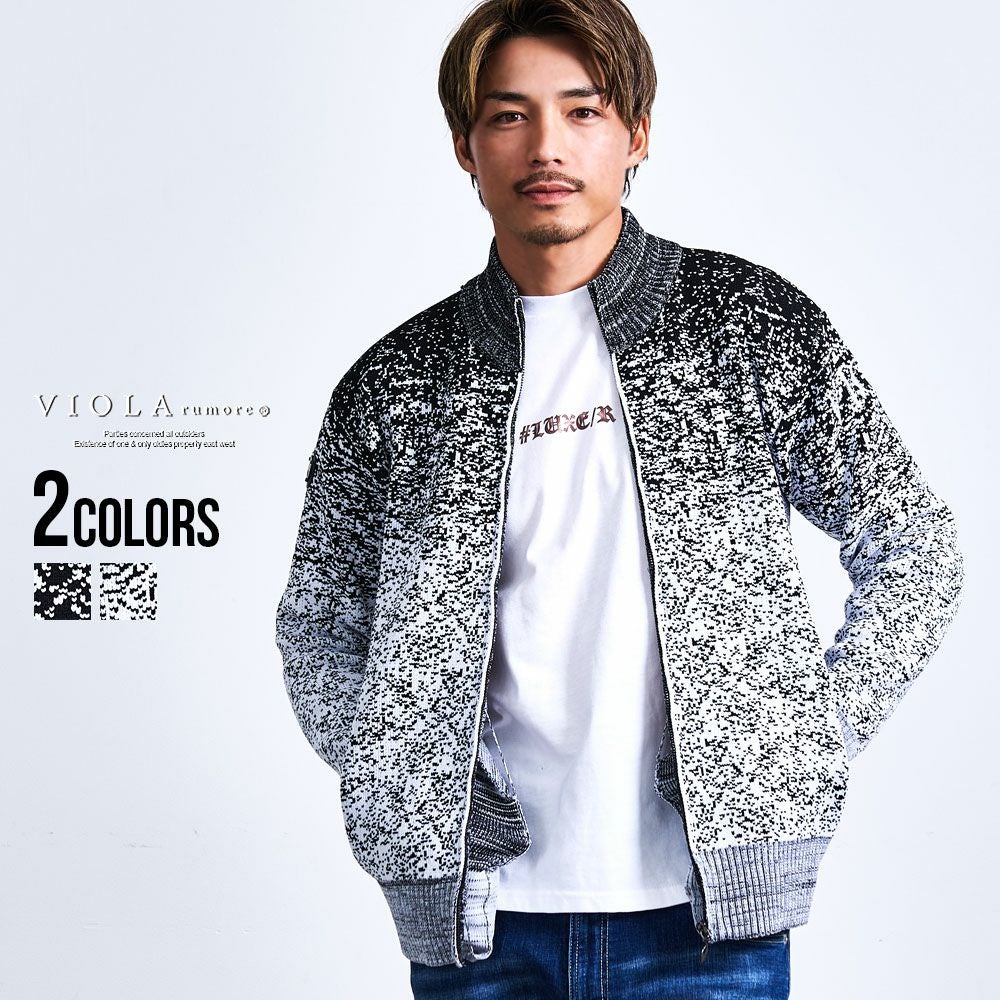 【送料無料】VIOLA(ヴィオラ)グラデーションZIPUPセーター/全2色