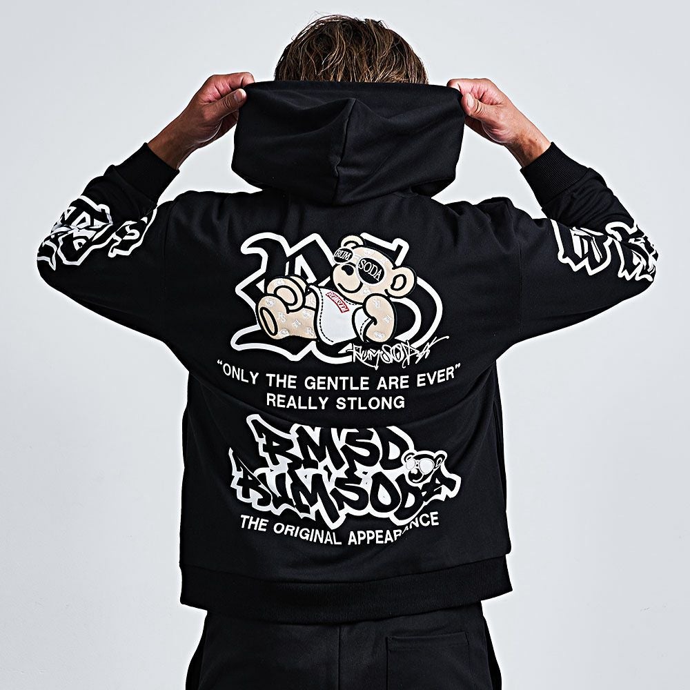 パーカーtadasu様 RUMSODA(ラムソーダ)ダブルフェイスPt×ツイルアップリケ刺繍ZIP