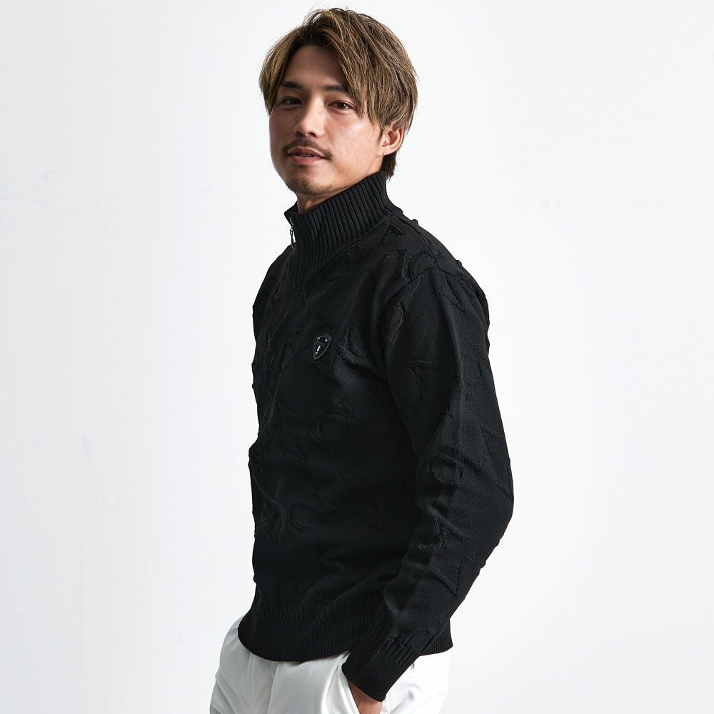 J.LINDBERG ハーフジップ 切り替え ニットジャケット 長袖 ブラック Thorn Hood Knit Hybrid Jacket / Black – J.Lindeberg EU