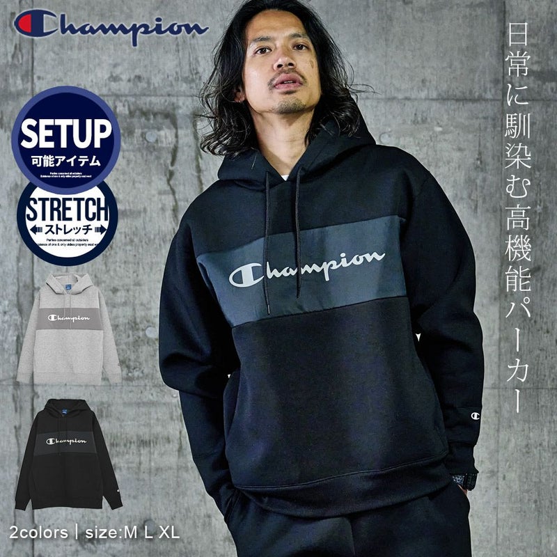 【送料無料】Champion(チャンピオン)TECH WEAVE 3LS HOODED SWEATSHIRT/全2色