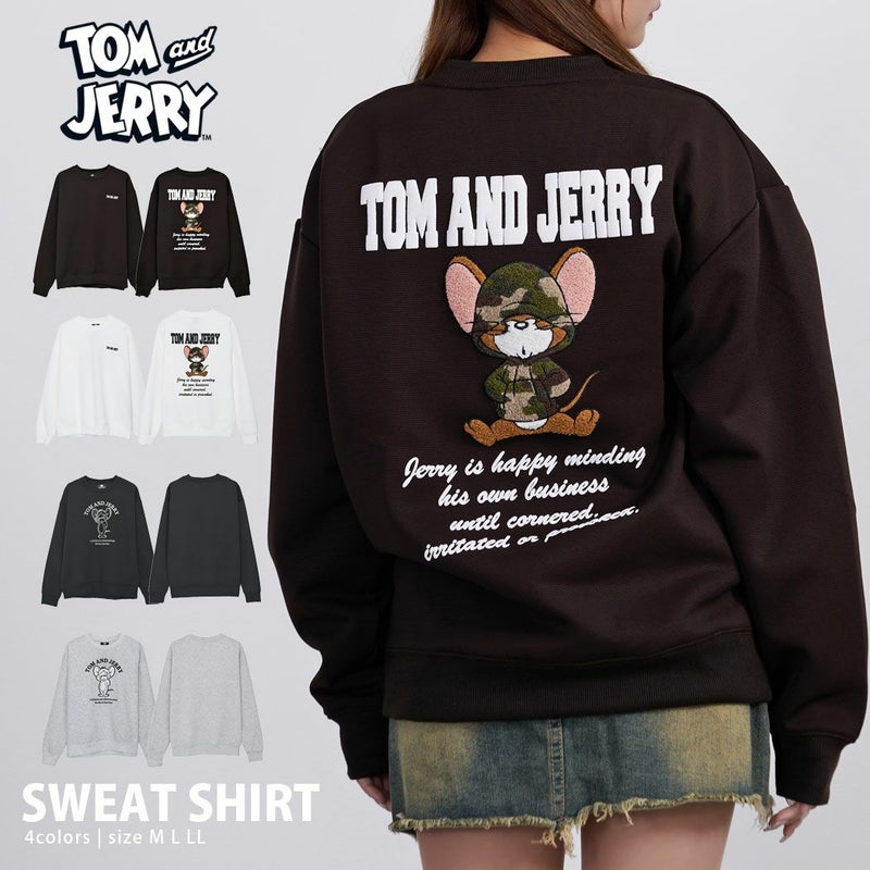 TOM&JERRY(トム&ジェリー)TJ クルーネック SWTシャツ 長袖/全4色