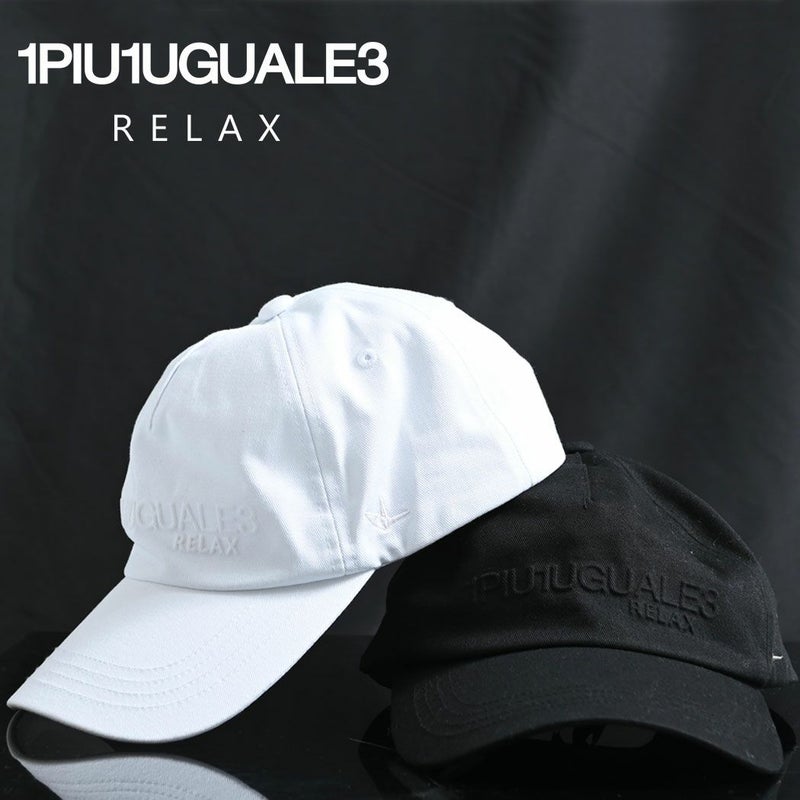 1PIU1UGUALE3 RELAX(ウノピゥウノウグァーレトレ リラックス)EMBOSS LOGO CAP/全2色