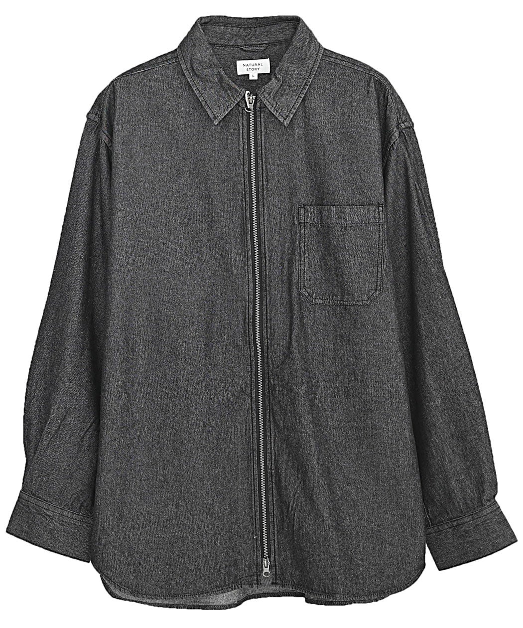 NATURAL STORY(ナチュラルストーリー)オーバーZIPシャツ/全4色