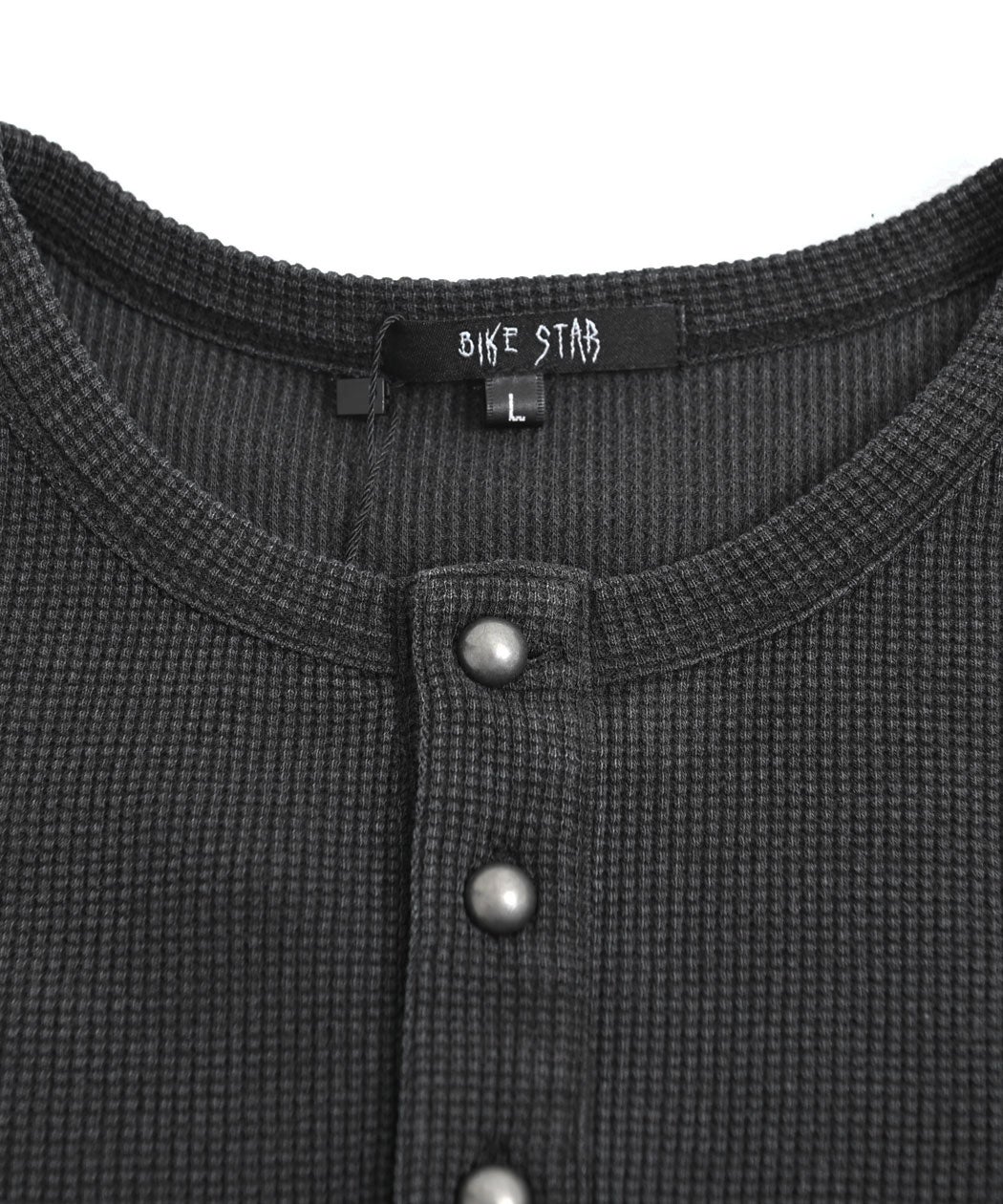 Bitter select(ビターセレクト)ワンポイント刺繍ワッフルヘンリーロンT