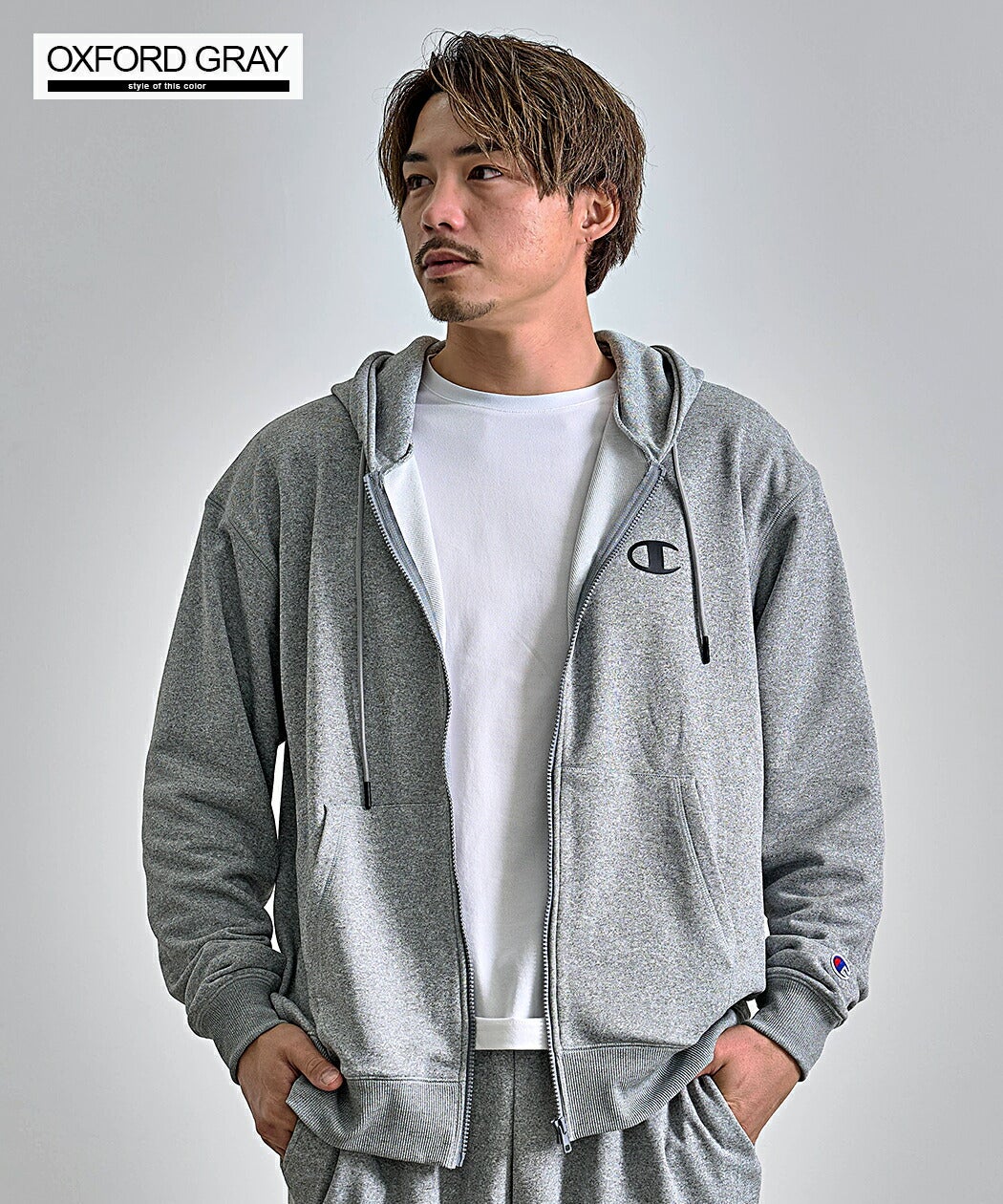 サ*タ様 Champion グレー パーカー Champion（チャンピオン） パーカー レディース スウェット ブランド