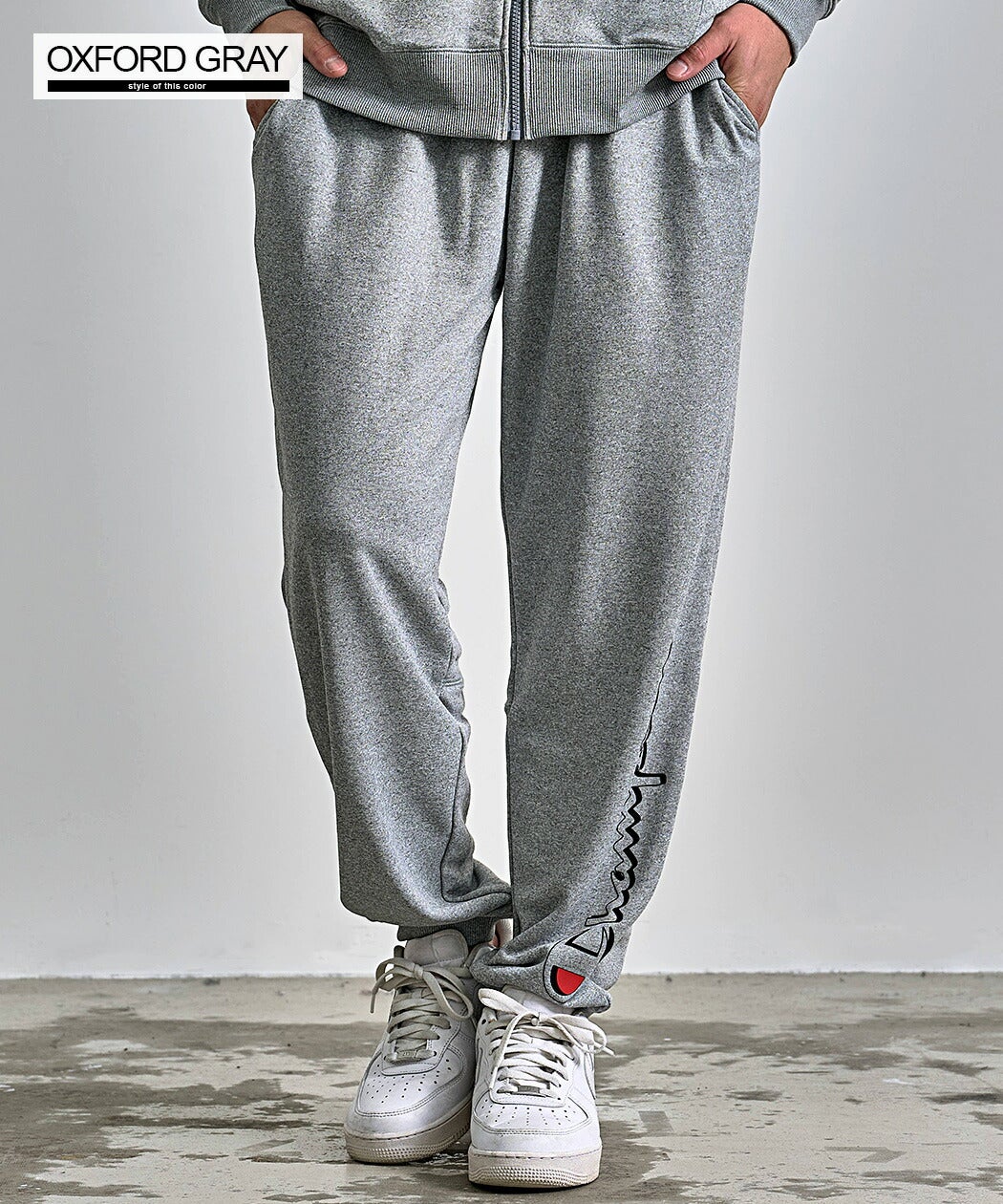 多层腰 USA 刺繍スウェットパンツ グレー S Champion(チャンピオン)TECH WEAVE TERRY SWEATPANTS/全2色