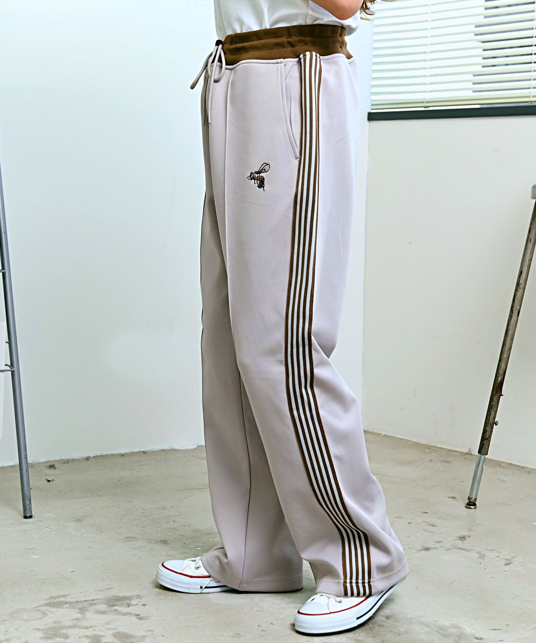 Bitter select(ビターセレクト)配色サイドラインジャージパンツ/全4色