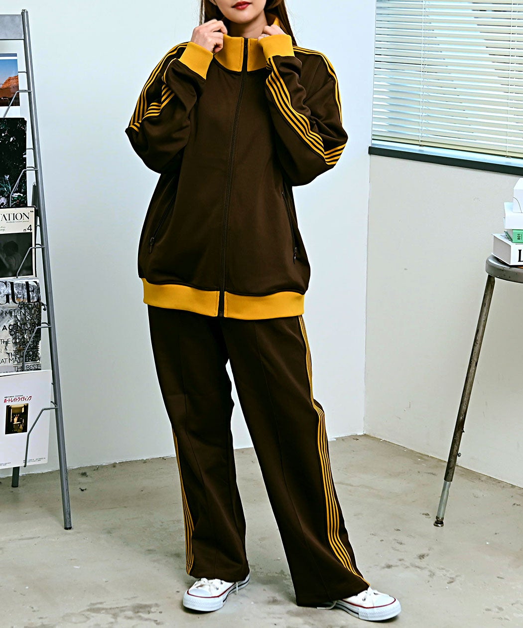 Bitter select(ビターセレクト)配色サイドラインジャージパンツ/全4色