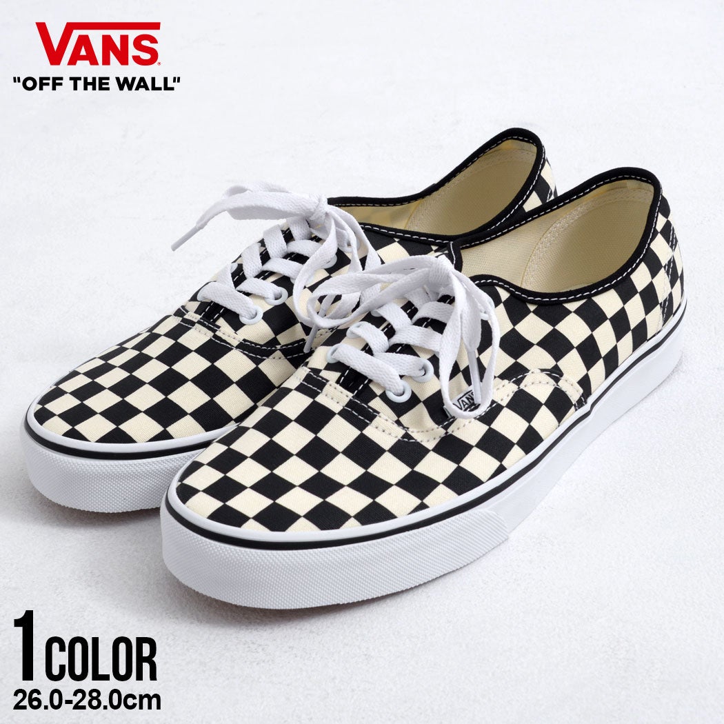 VANS(バンズ)Authentic PRIMARY CHECK BLACK/WHITE/全1色