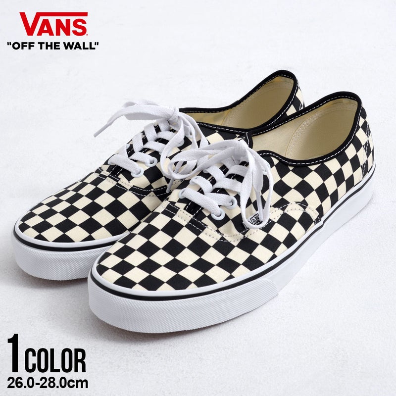 VANS(バンズ)Authentic PRIMARY CHECK BLACK/WHITE/全1色