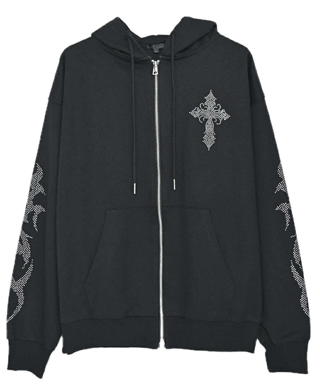 Bitter select(ビターセレクト)クロスラインストーンZIPパーカー/全1色