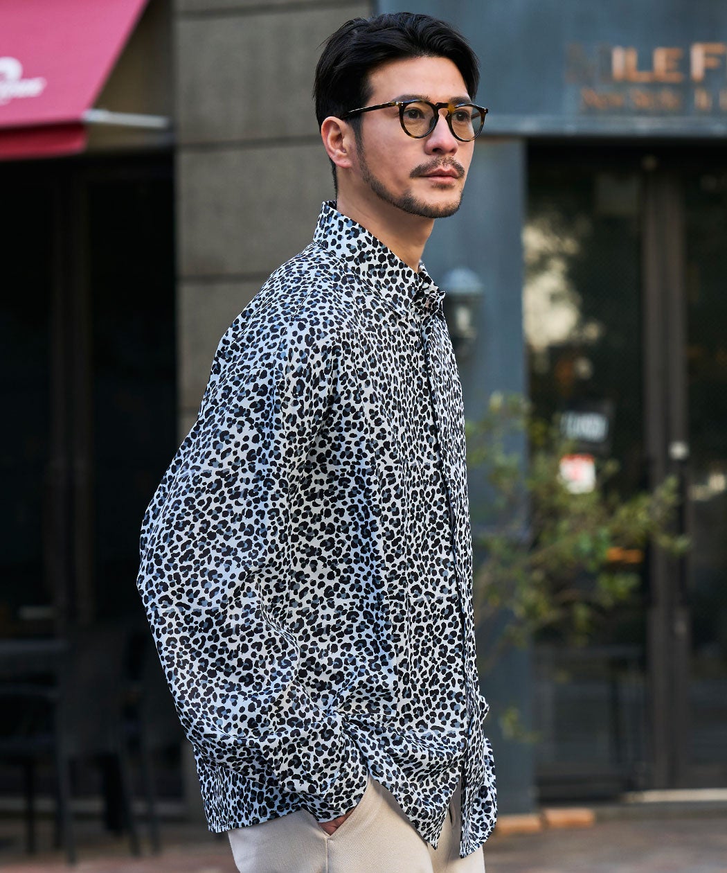 CavariA(キャバリア)レオパード柄シャツ/全3色