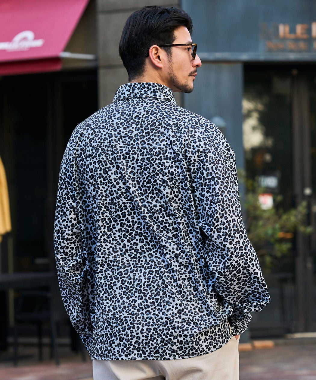 Cavari'A レオパード柄 長袖カットソー CavariA(キャバリア)レオパード柄シャツ/全3色
