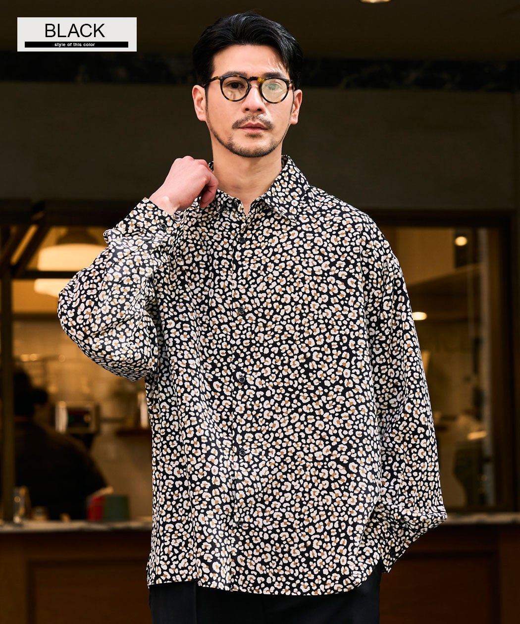 CavariA(キャバリア)レオパード柄シャツ/全3色