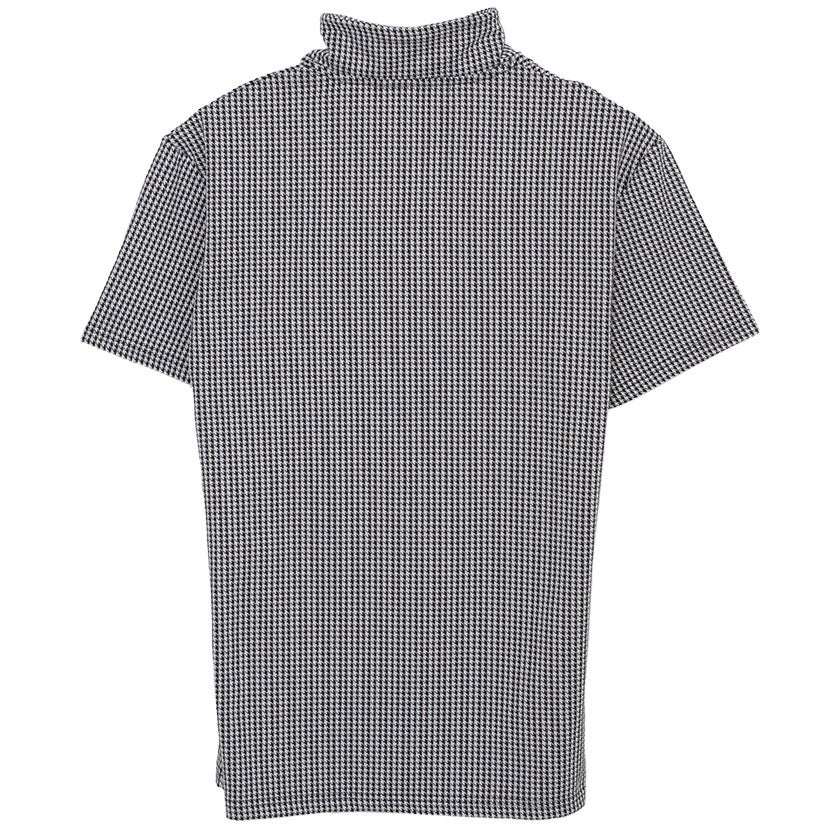 【美品】キャピタル　切替　チェック　半袖　ポロシャツ　サイズ1 CavariA(キャバリア)チェック柄イタリアンカラー半袖ポロシャツ/全3色